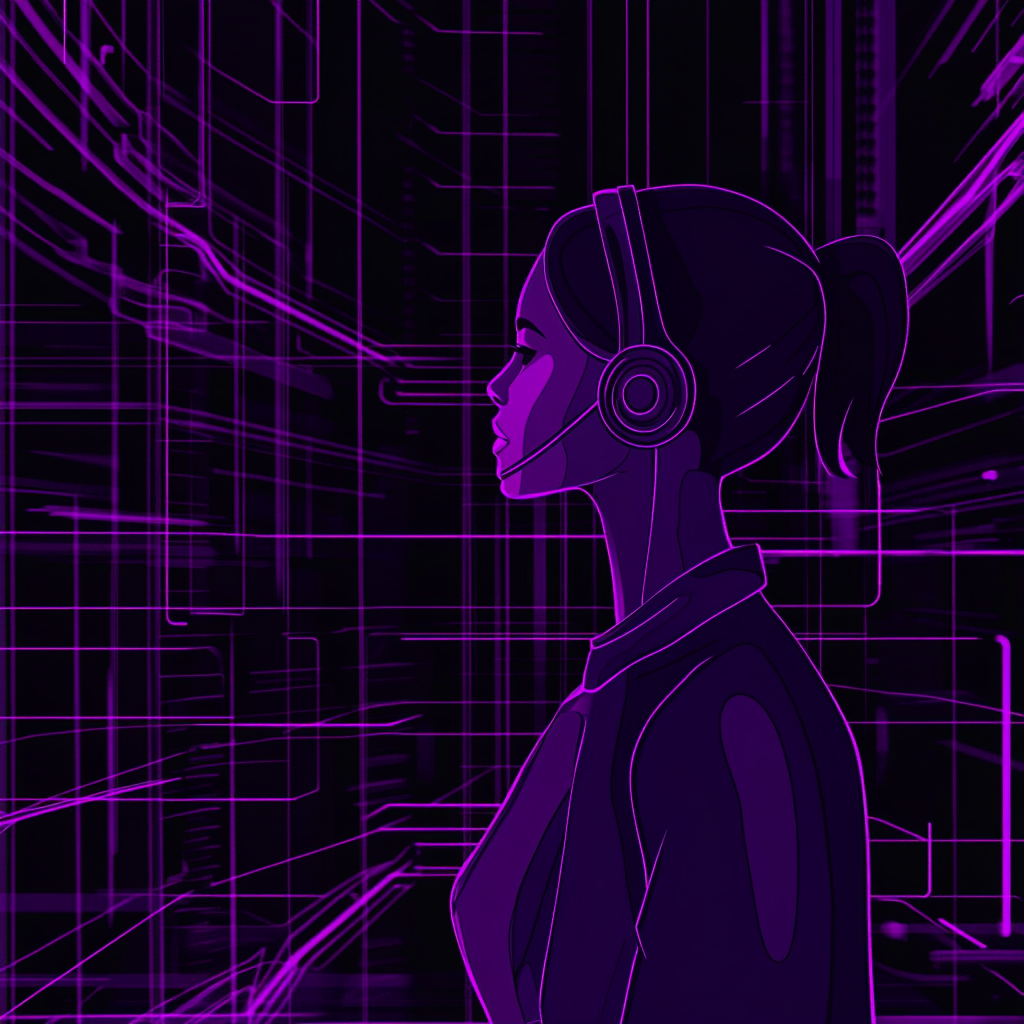 A visually engaging depiction of AI-enhanced customer support, emphasizing automation and seamless workflows with Neurohelper.ai.