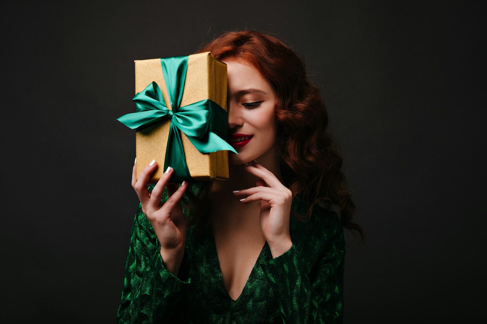 A luxury gift being presented